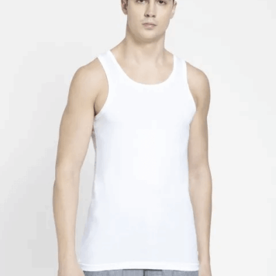 JOCKEY - Deep Round Neck Sleeveless Vest (Pack of 2) - White